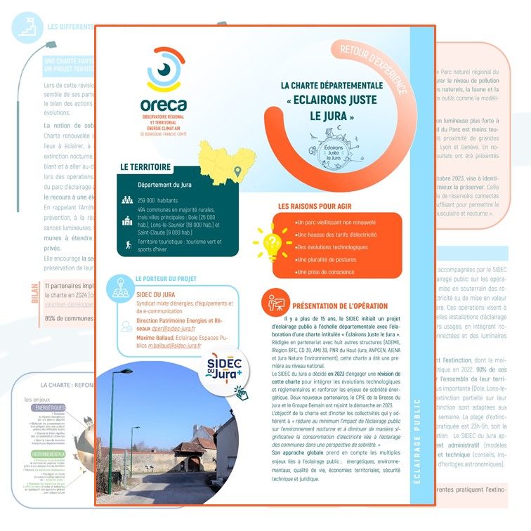 Parution d'un retour d'expérience : Charte Éclairons Juste le Jura